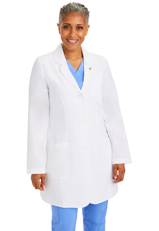 Fiona laboratoriumjas dames wit met moderne pasvorm en 4-way stretch