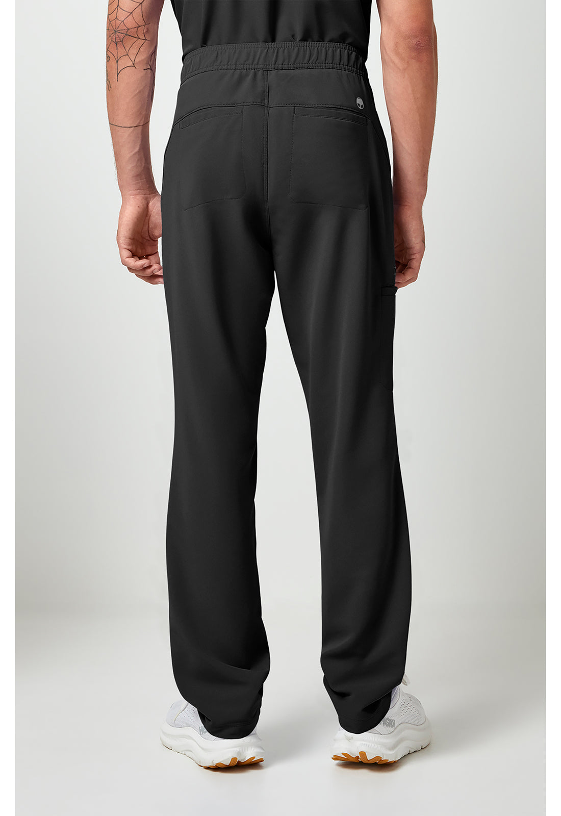 Noah-broek met middelhoge taille en rechte pijpen met stretchmateriaal
