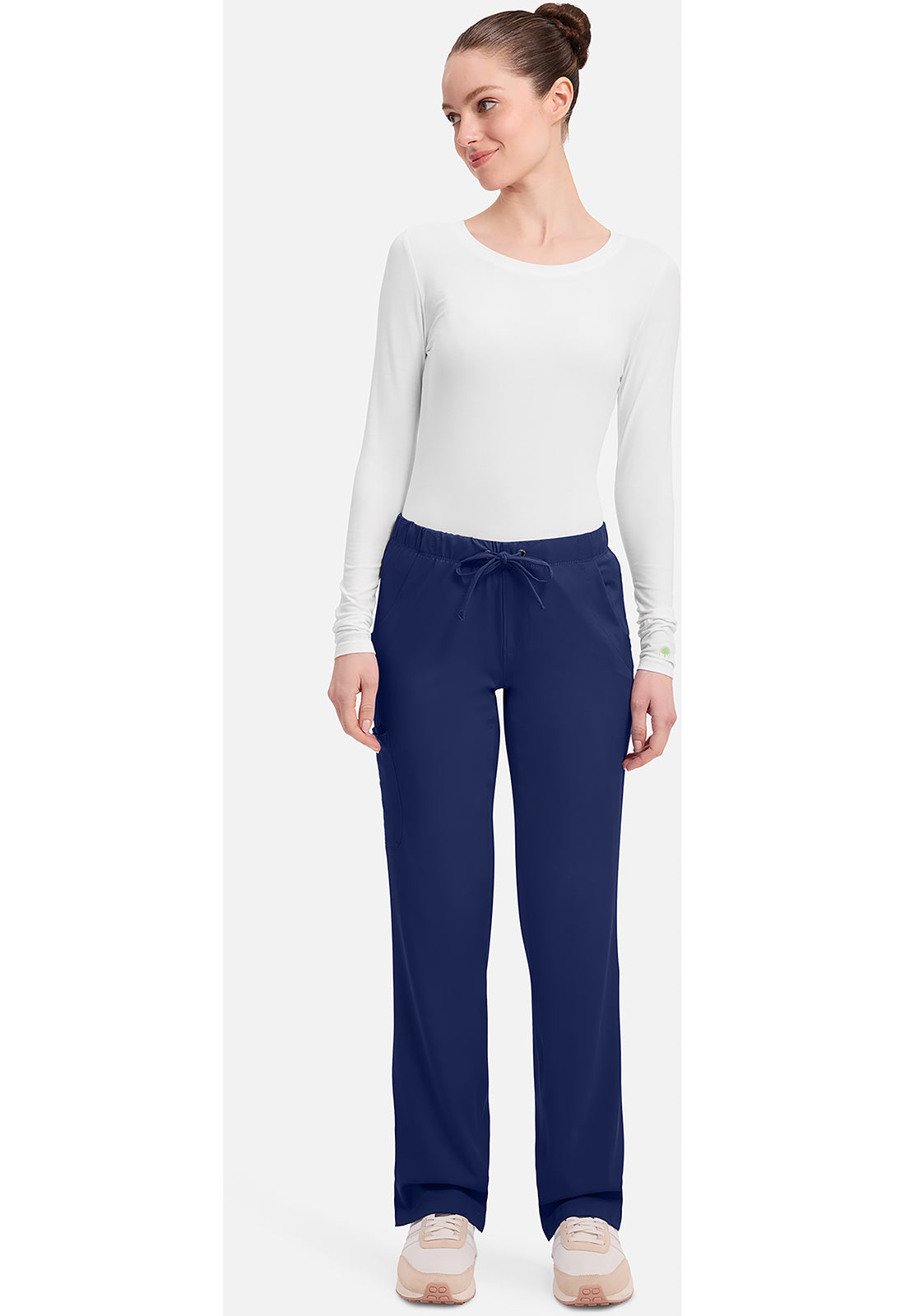 Rebecca Pant dames met middelhoge taille en rechte pijpen