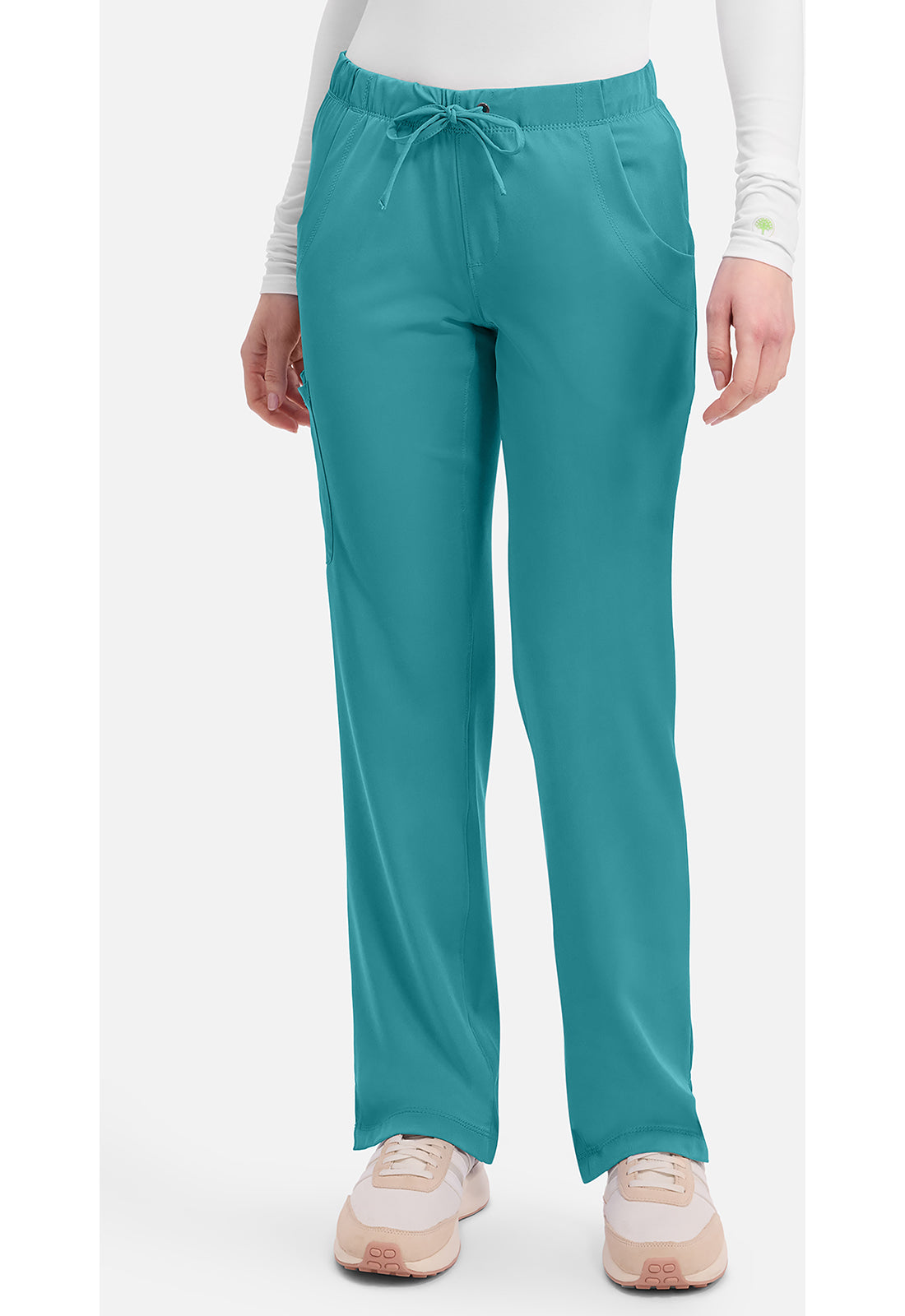 Rebecca Pant dames met middelhoge taille en rechte pijpen