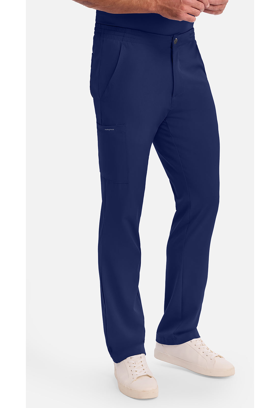Ryan Pant met middelhoge taille en elastische tailleband met trekkoord