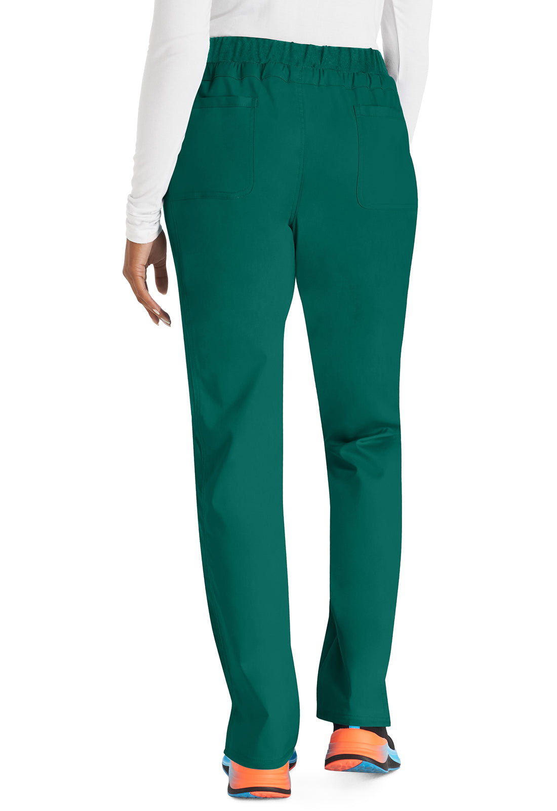 Trekkoordbroek met middelhoge taille en taps toelopende pijpen met elastische tailleband