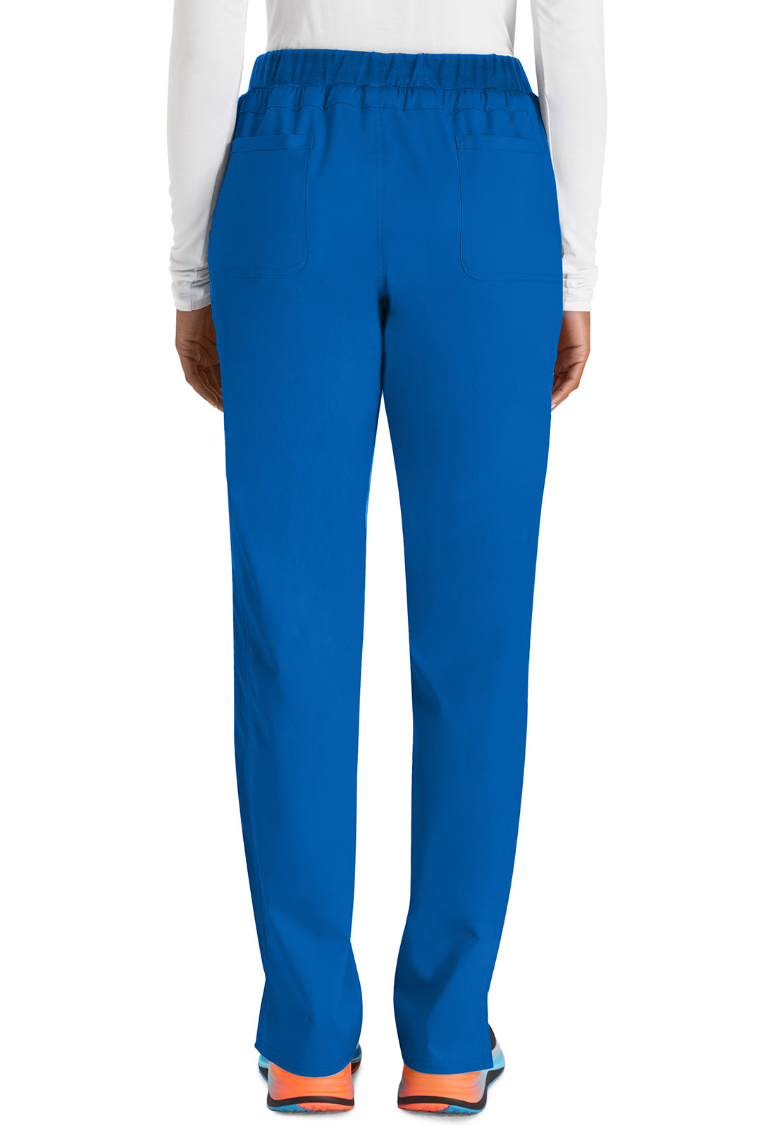 Trekkoordbroek met middelhoge taille en taps toelopende pijpen met elastische tailleband