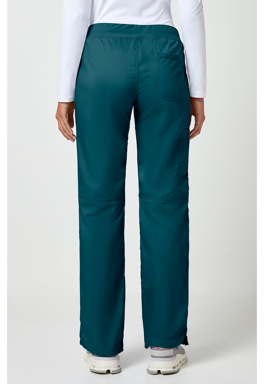 Cherokee Workwear Pull-on broek met middelhoge taille en rechte pijpen met elastische tailleband en cargozak WWE110