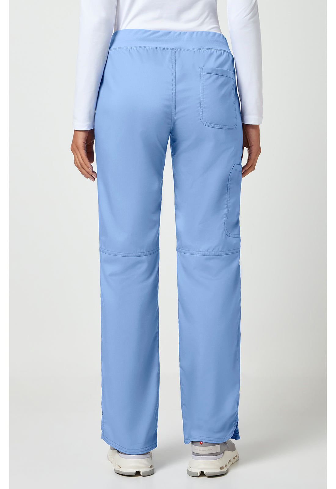 Cherokee Workwear Pull-on broek met middelhoge taille en rechte pijpen met elastische tailleband en cargozak WWE110