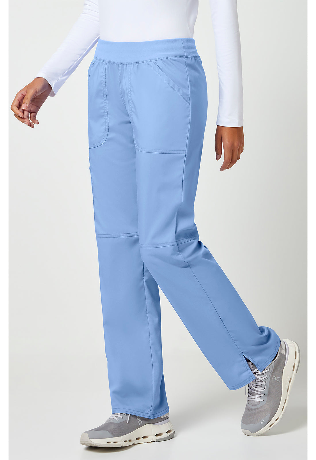 Cherokee Workwear Pull-on broek met middelhoge taille en rechte pijpen met elastische tailleband en cargozak WWE110