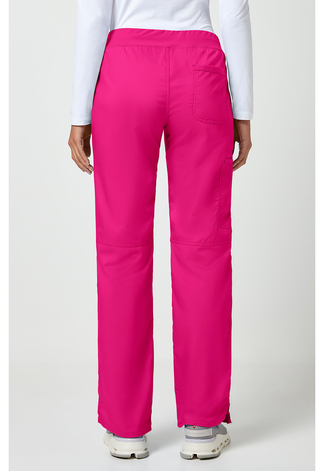 Cherokee Workwear Pull-on broek met middelhoge taille en rechte pijpen met elastische tailleband en cargozak WWE110