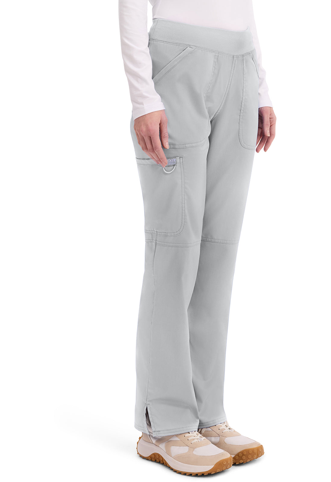 Cherokee Workwear Pull-on broek met middelhoge taille en rechte pijpen met elastische tailleband en cargozak WWE110