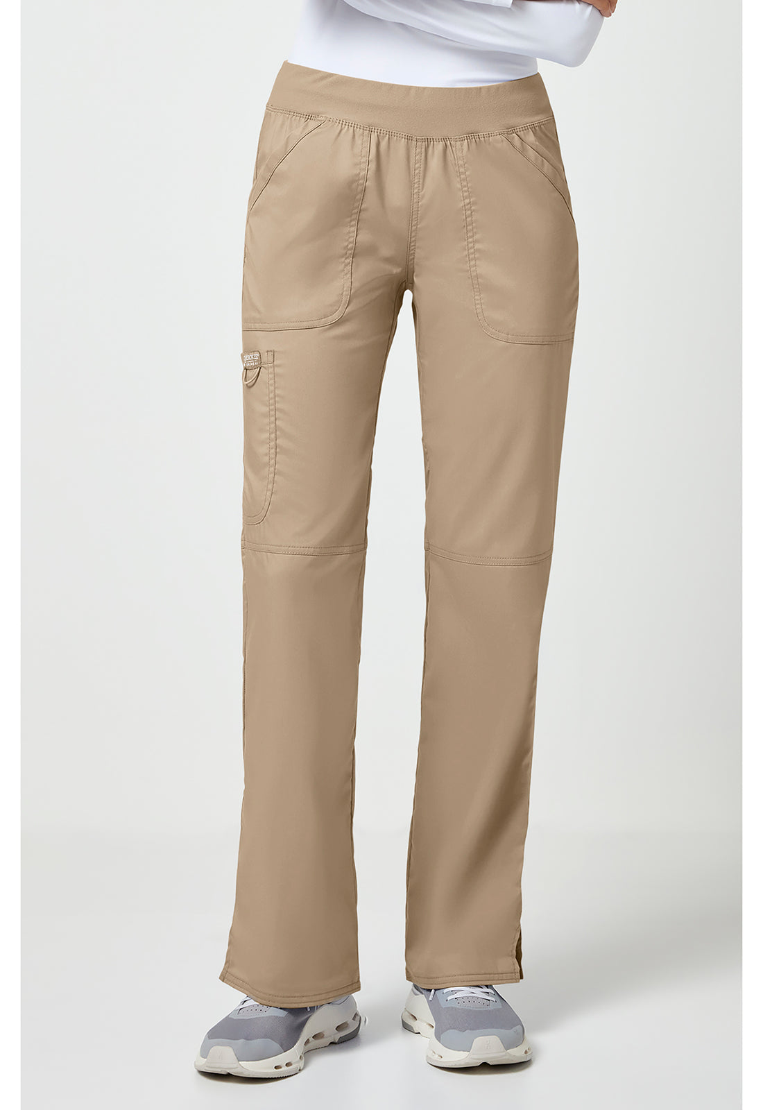 Cherokee Workwear Pull-on broek met middelhoge taille en rechte pijpen met elastische tailleband en cargozak WWE110