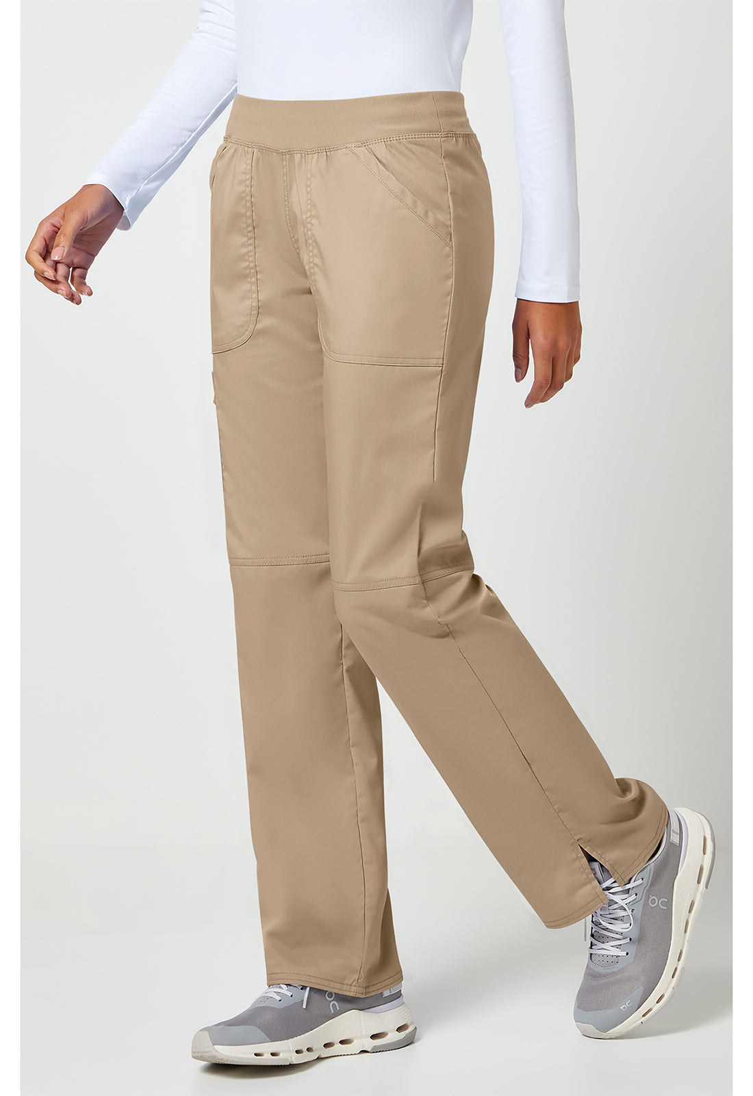 Cherokee Workwear Pull-on broek met middelhoge taille en rechte pijpen met elastische tailleband en cargozak WWE110