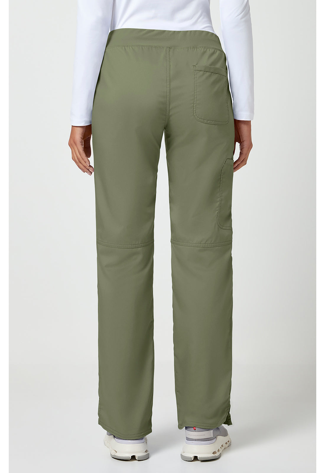 Cherokee Workwear Pull-on broek met middelhoge taille en rechte pijpen met elastische tailleband en cargozak WWE110