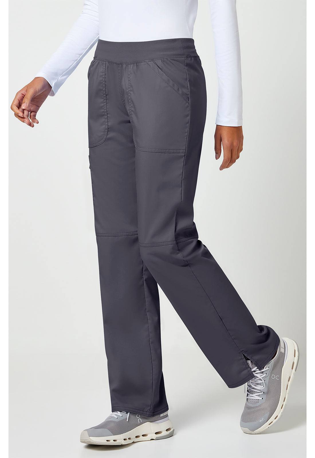 Cherokee Workwear Pull-on broek met middelhoge taille en rechte pijpen met elastische tailleband en cargozak WWE110