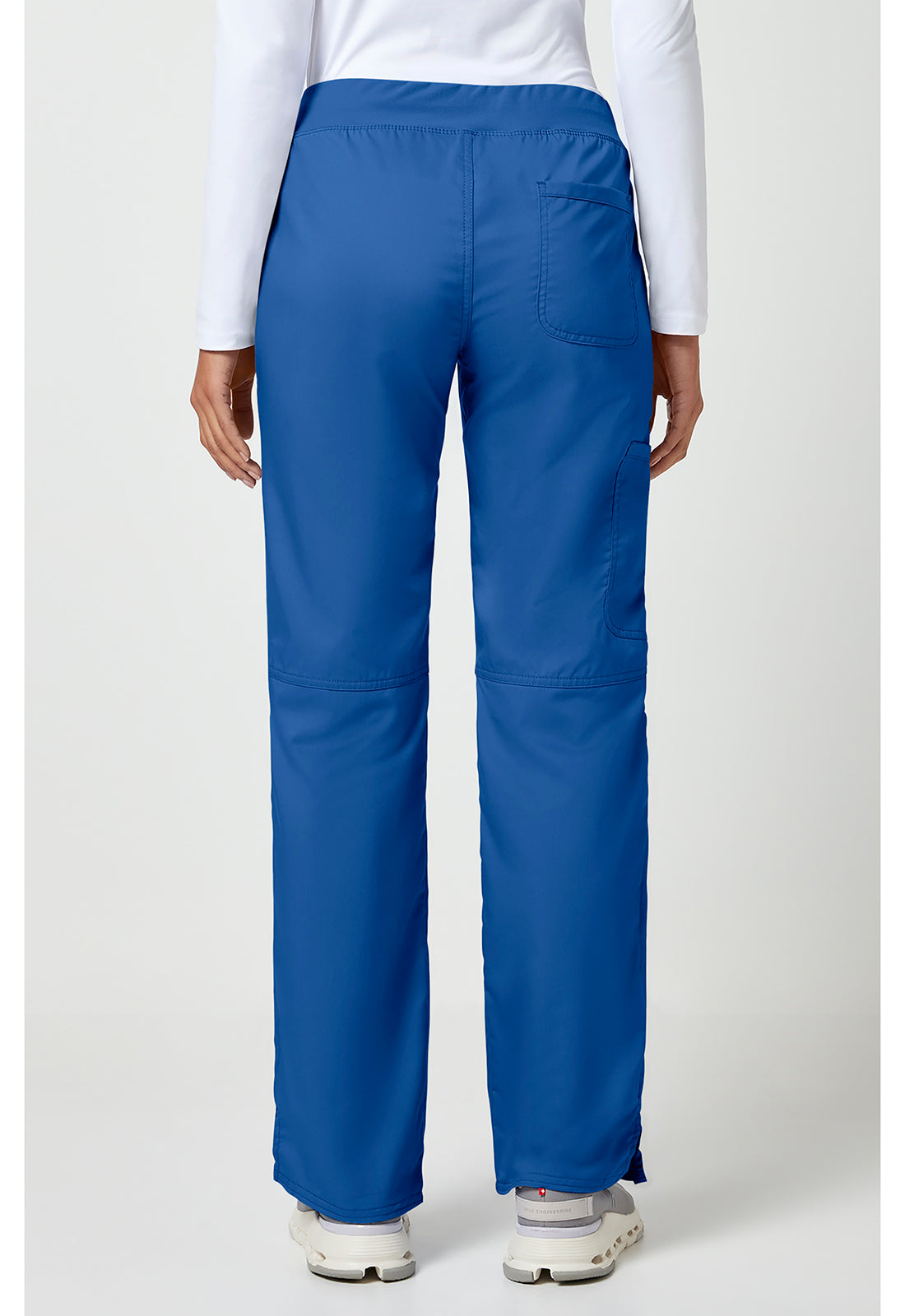 Cherokee Workwear Pull-on broek met middelhoge taille en rechte pijpen met elastische tailleband en cargozak WWE110