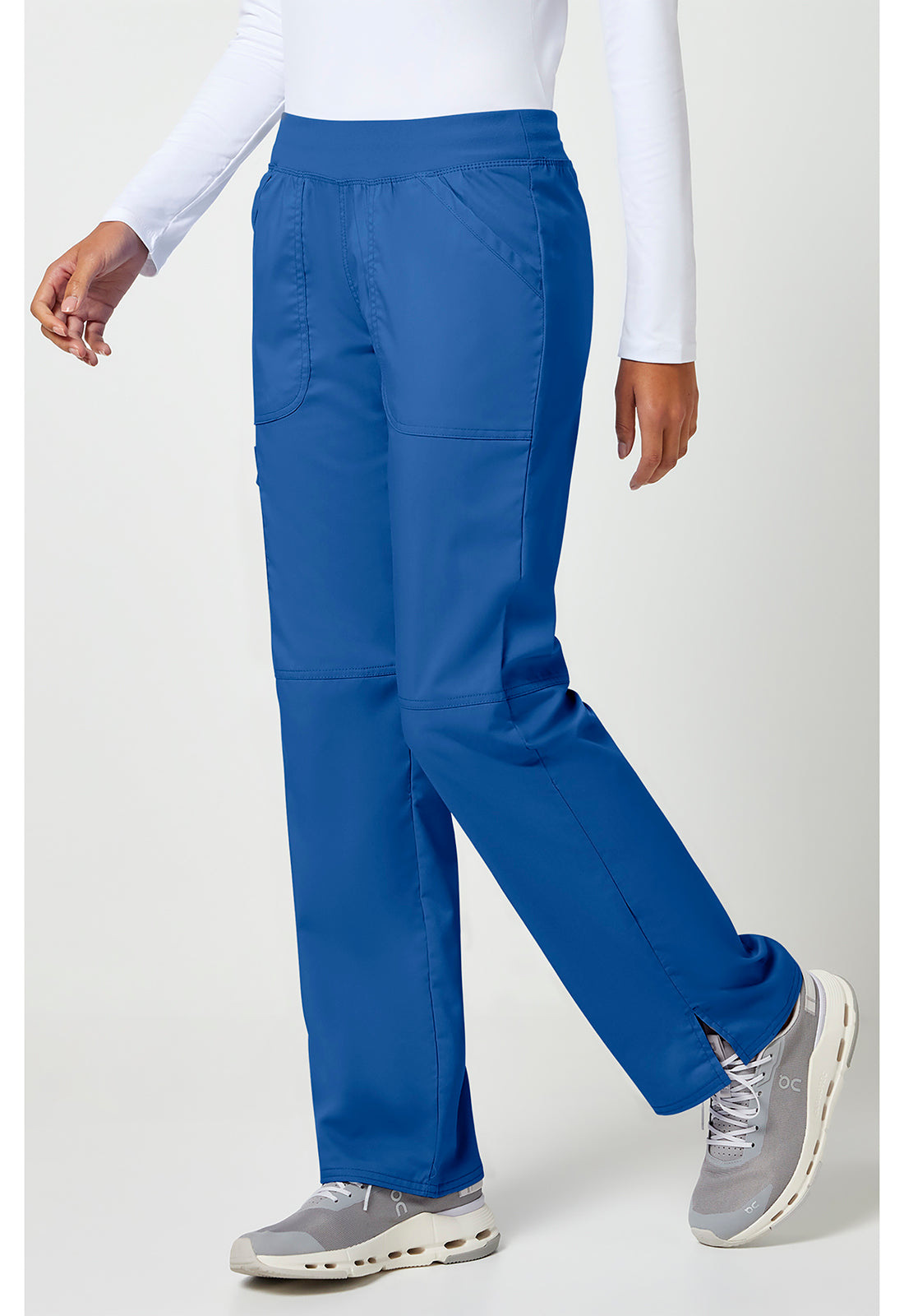 Cherokee Workwear Pull-on broek met middelhoge taille en rechte pijpen met elastische tailleband en cargozak WWE110