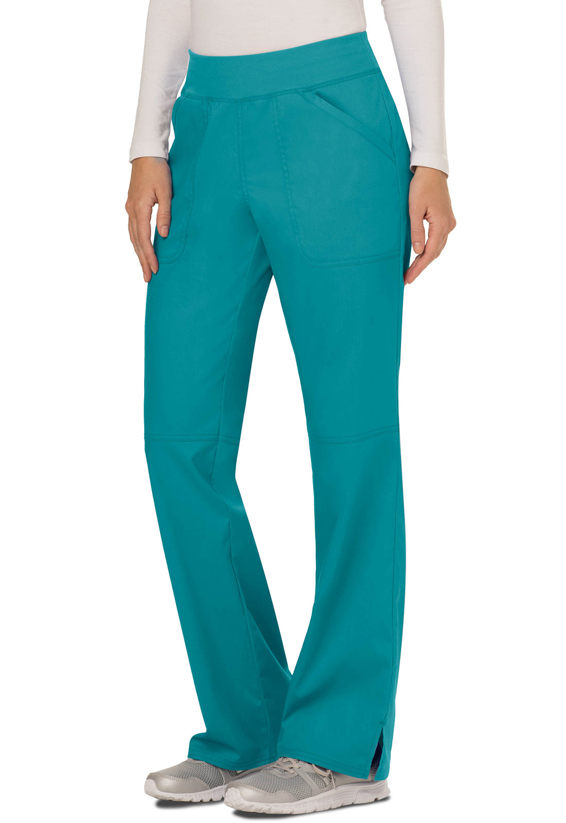 Cherokee Workwear Pull-on broek met middelhoge taille en rechte pijpen met elastische tailleband en cargozak WWE110