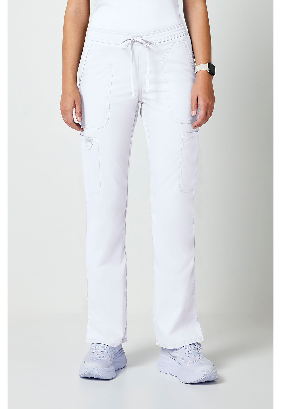 Cherokee Workwear Mid-rise jeans met gematigde uitlopende pijpen en trekkoord met cargozakken en 2-way stretch WWE120