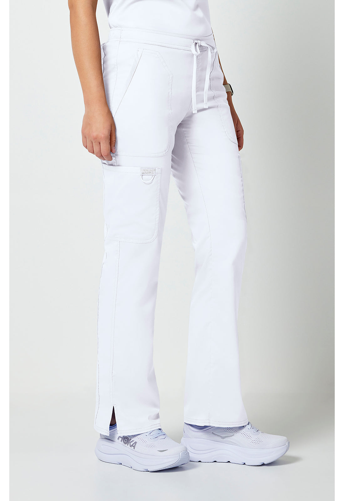 Cherokee Workwear Mid-rise jeans met gematigde uitlopende pijpen en trekkoord met cargozakken en 2-way stretch WWE120