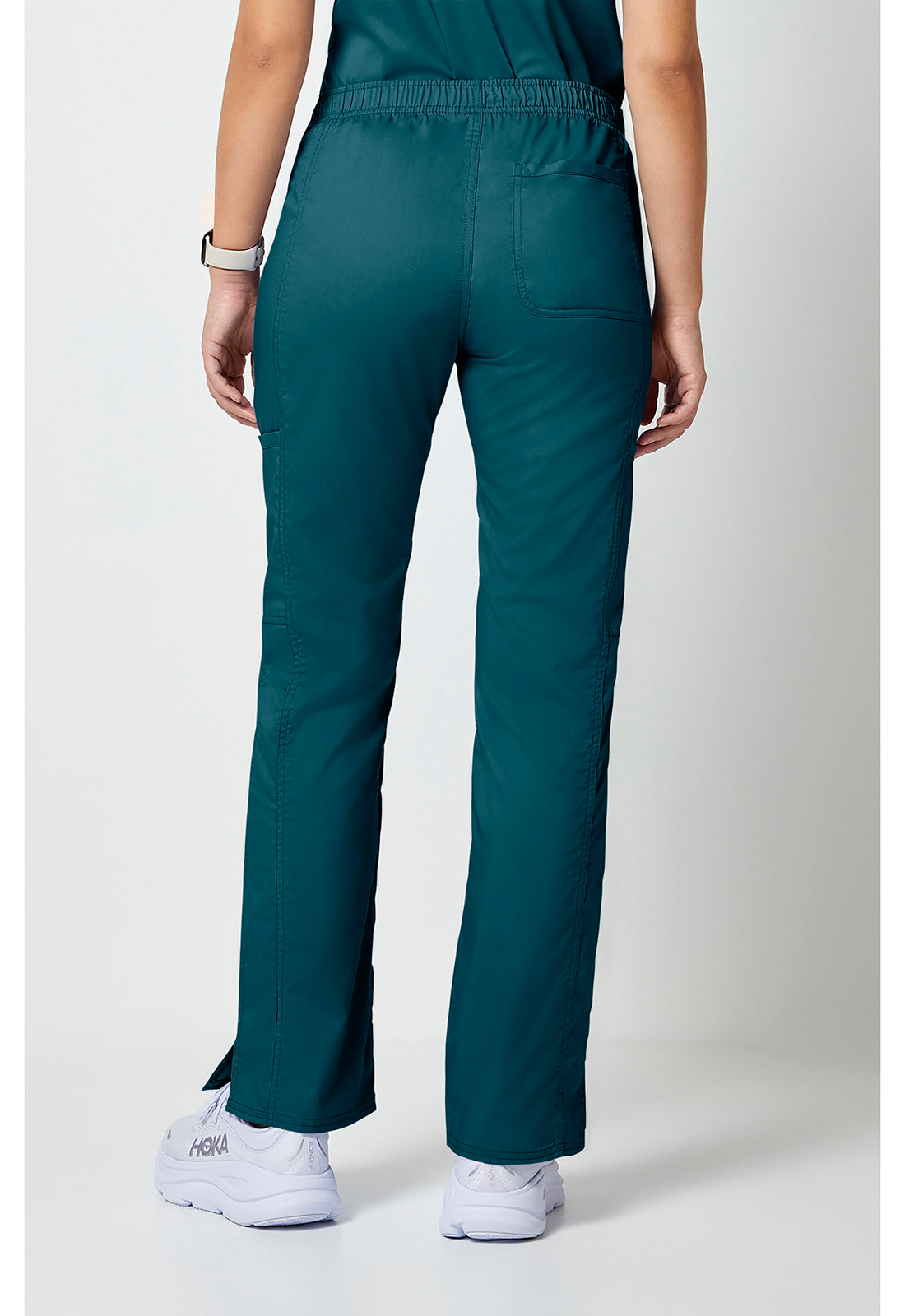 Cherokee Workwear Mid-rise jeans met gematigde uitlopende pijpen en trekkoord met cargozakken en 2-way stretch WWE120