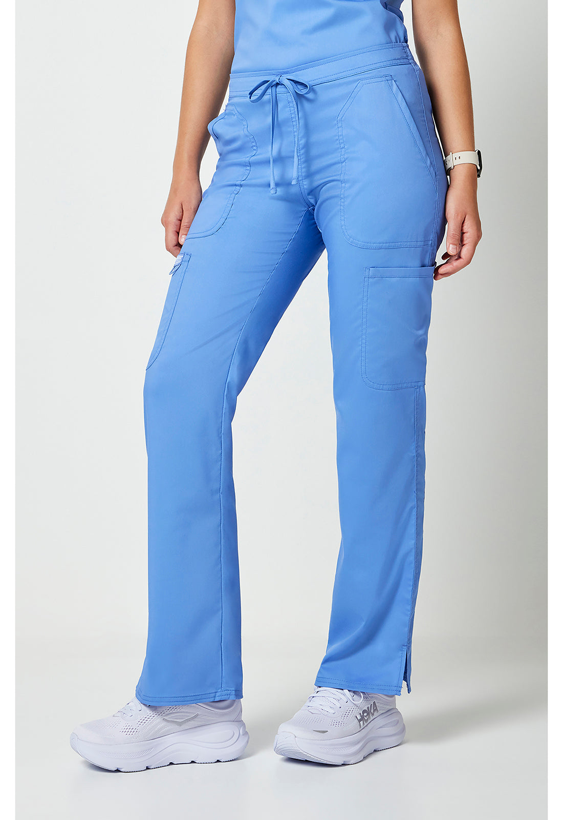 Cherokee Workwear Mid-rise jeans met gematigde uitlopende pijpen en trekkoord met cargozakken en 2-way stretch WWE120