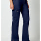 Cherokee Workwear Mid-rise jeans met gematigde uitlopende pijpen en trekkoord met cargozakken en 2-way stretch WWE120