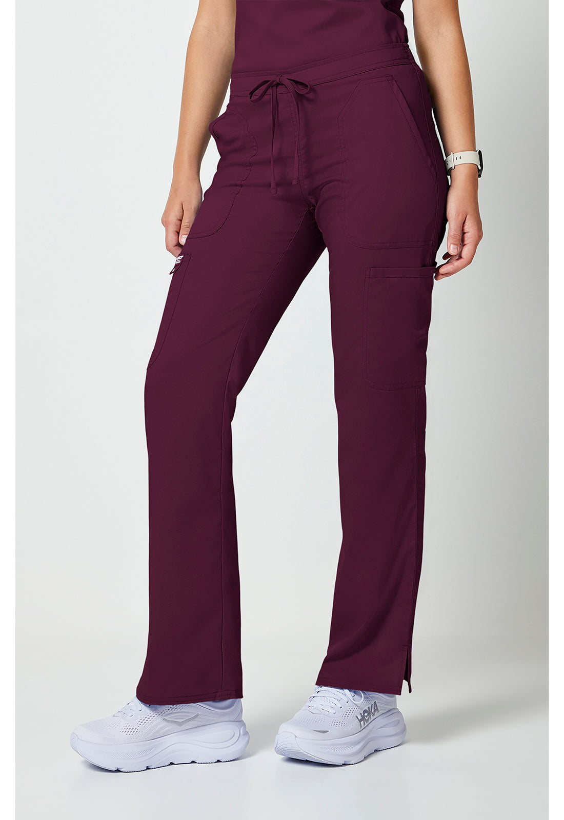 Cherokee Workwear Mid-rise jeans met gematigde uitlopende pijpen en trekkoord met cargozakken en 2-way stretch WWE120