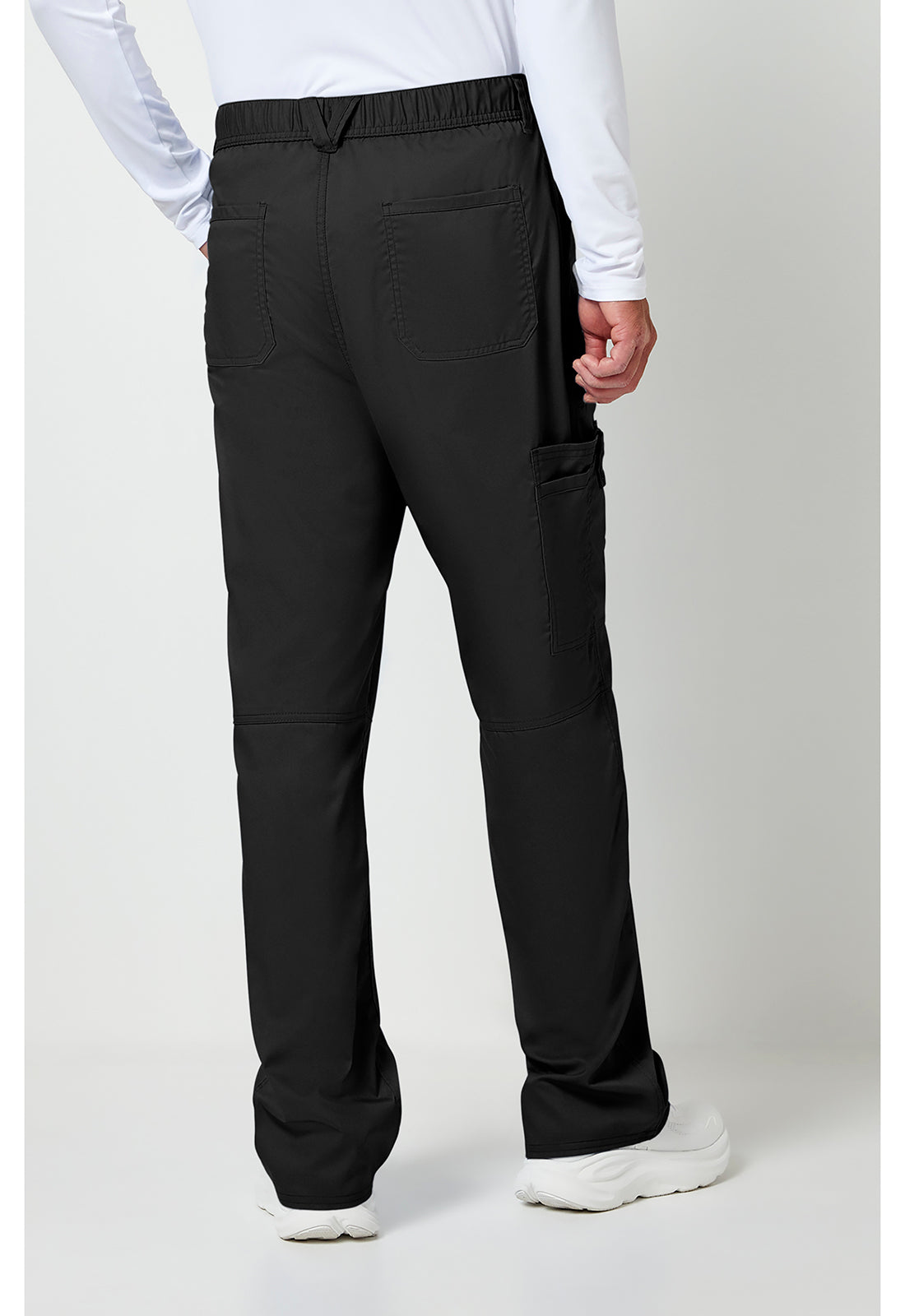 Herenbroek met middelhoge taille en taps toelopende pijpen met 7 zakken en 2-way stretch WWE140