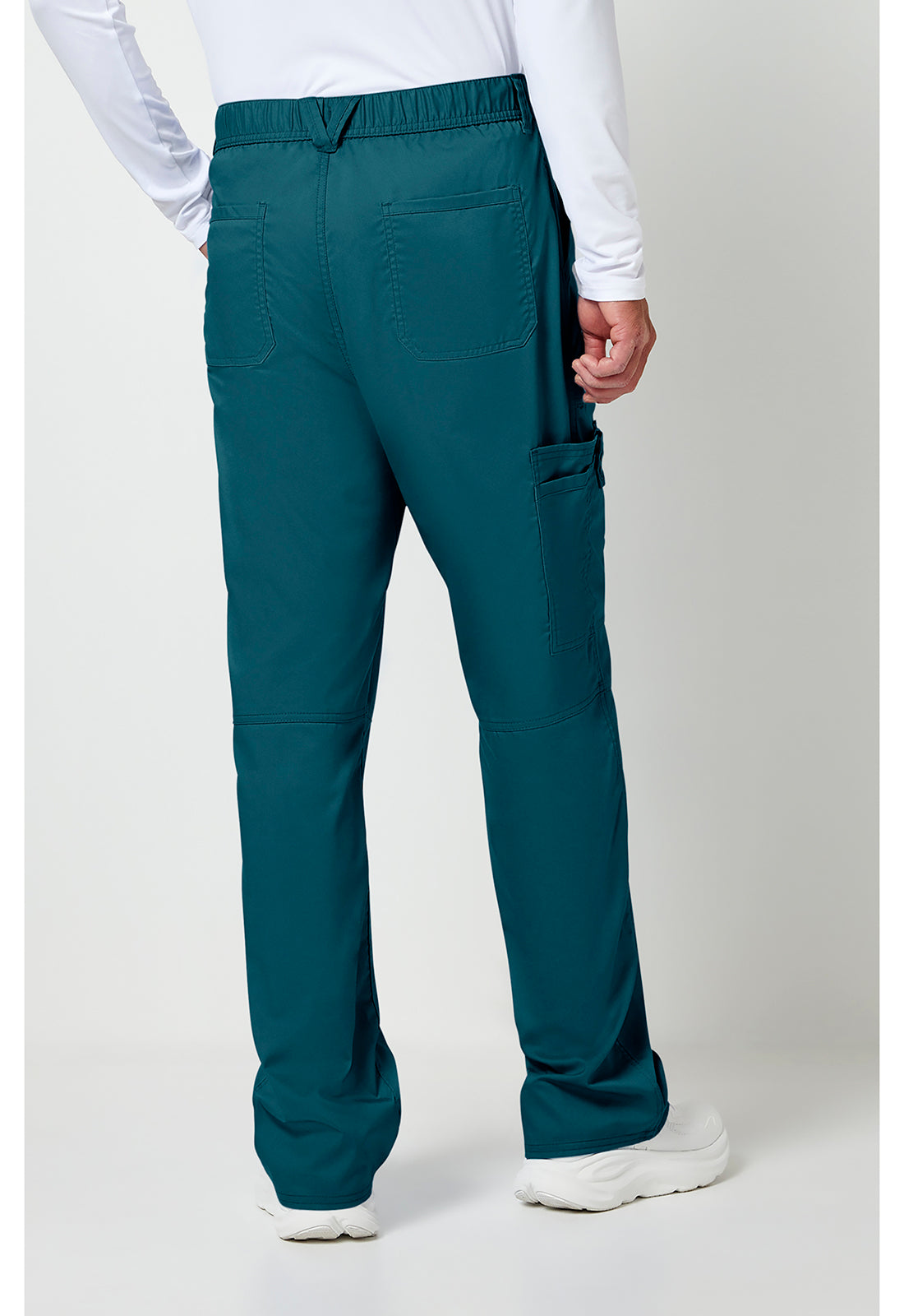 Herenbroek met middelhoge taille en taps toelopende pijpen met 7 zakken en 2-way stretch WWE140