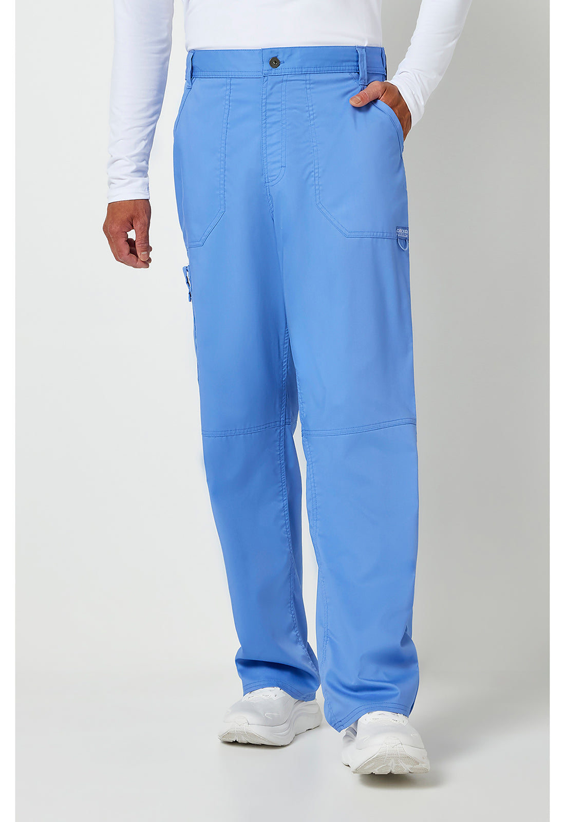 Herenbroek met middelhoge taille en taps toelopende pijpen met 7 zakken en 2-way stretch WWE140