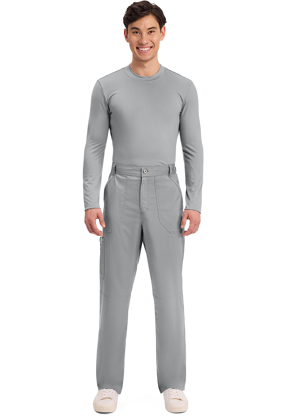 Herenbroek met middelhoge taille en taps toelopende pijpen met 7 zakken en 2-way stretch WWE140