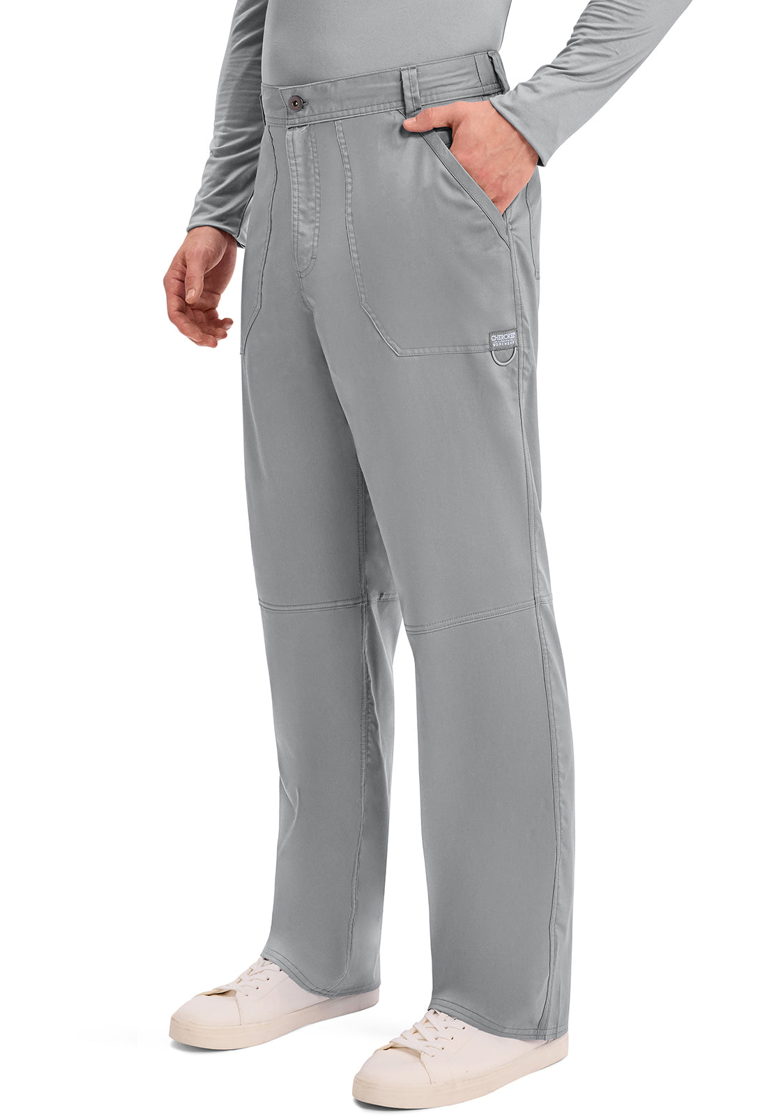 Herenbroek met middelhoge taille en taps toelopende pijpen met 7 zakken en 2-way stretch WWE140