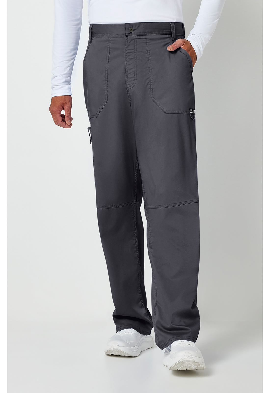 Herenbroek met middelhoge taille en taps toelopende pijpen met 7 zakken en 2-way stretch WWE140