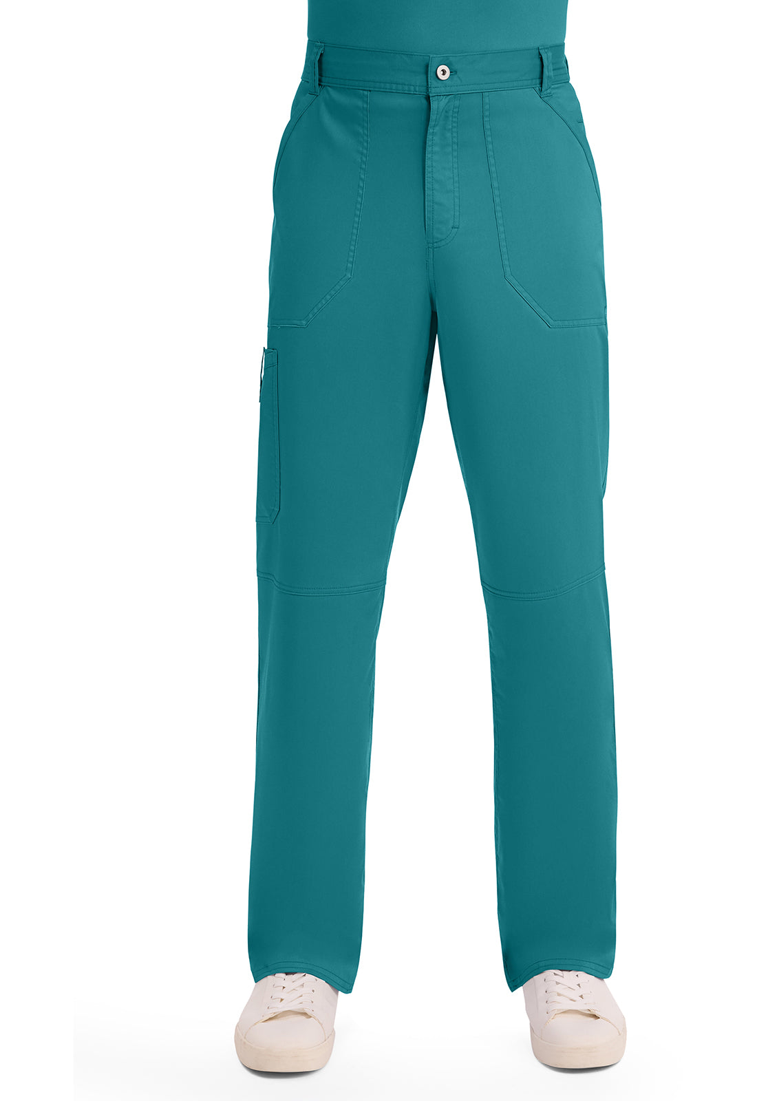 Herenbroek met middelhoge taille en taps toelopende pijpen met 7 zakken en 2-way stretch WWE140