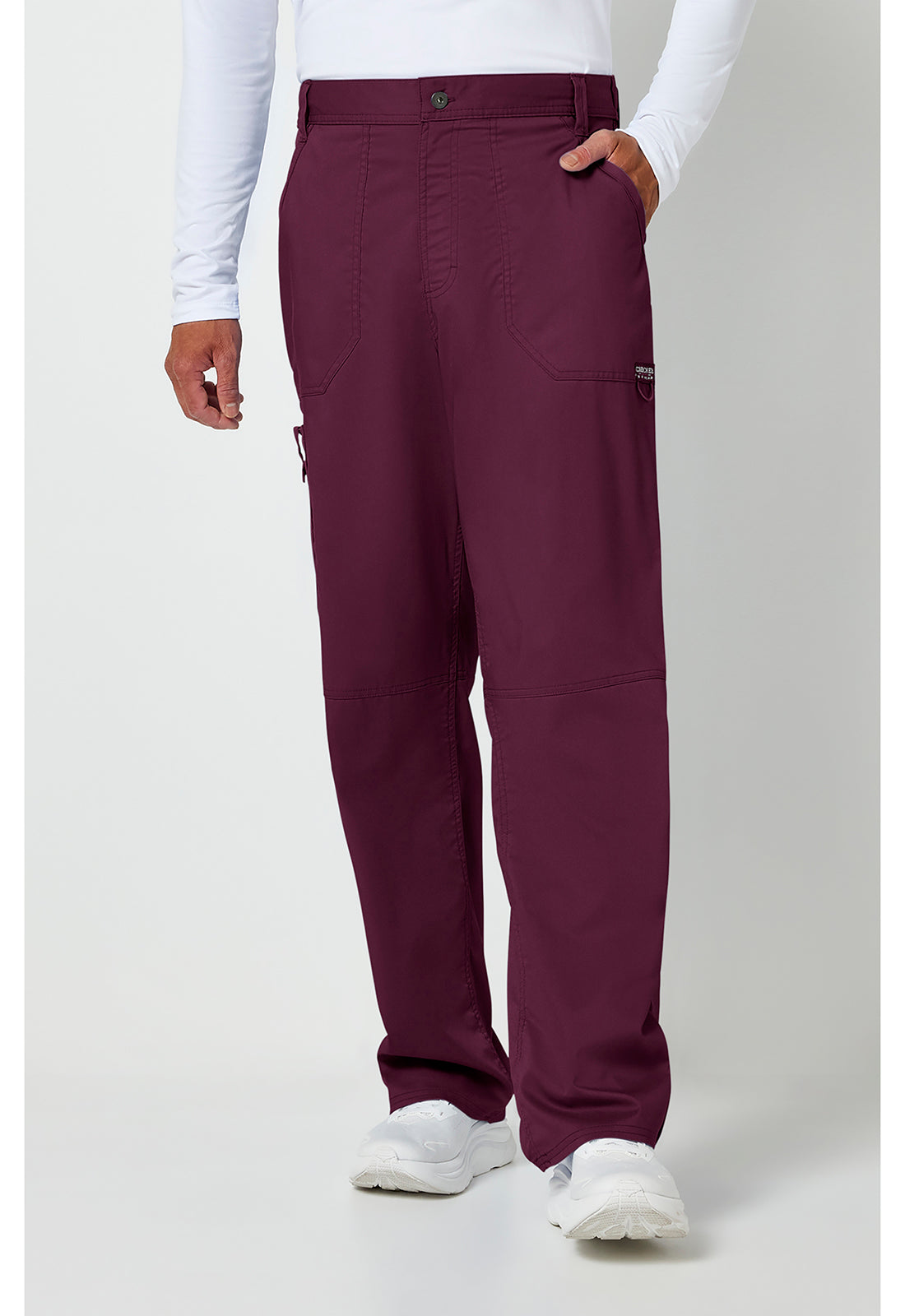 Herenbroek met middelhoge taille en taps toelopende pijpen met 7 zakken en 2-way stretch WWE140