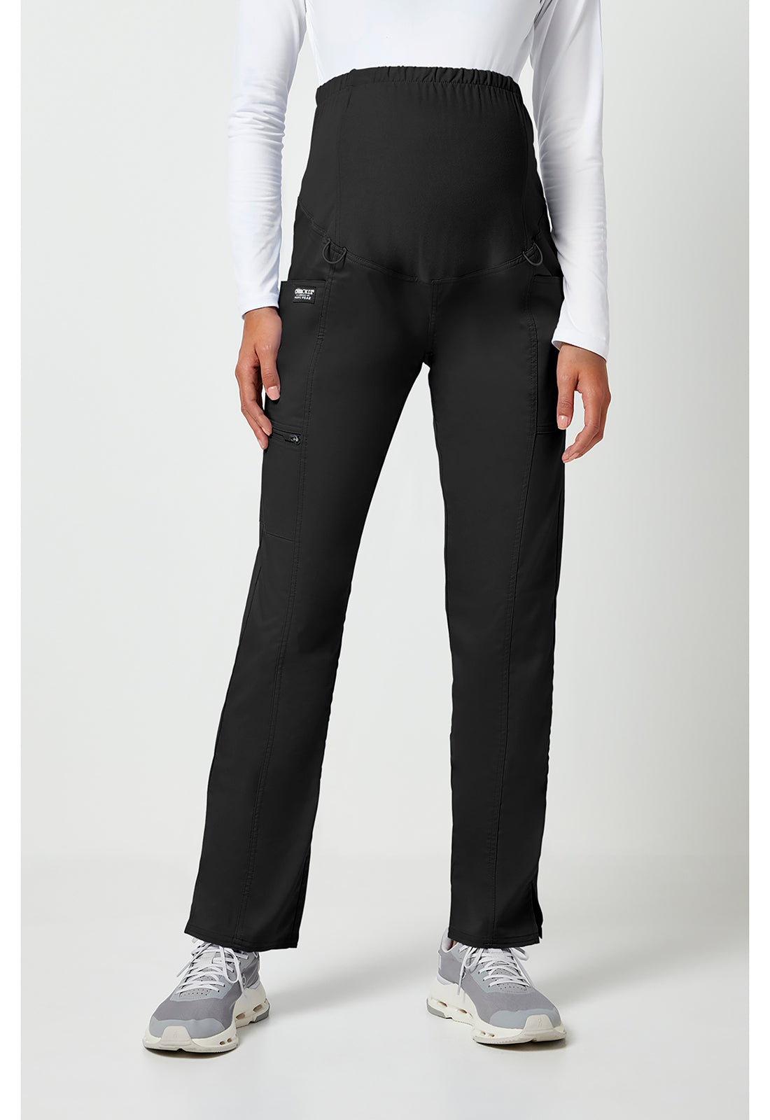 Cherokee Workwear Rechte zwangerschapsbroek met gebreid buikpaneel en 2-way stretch WWE155