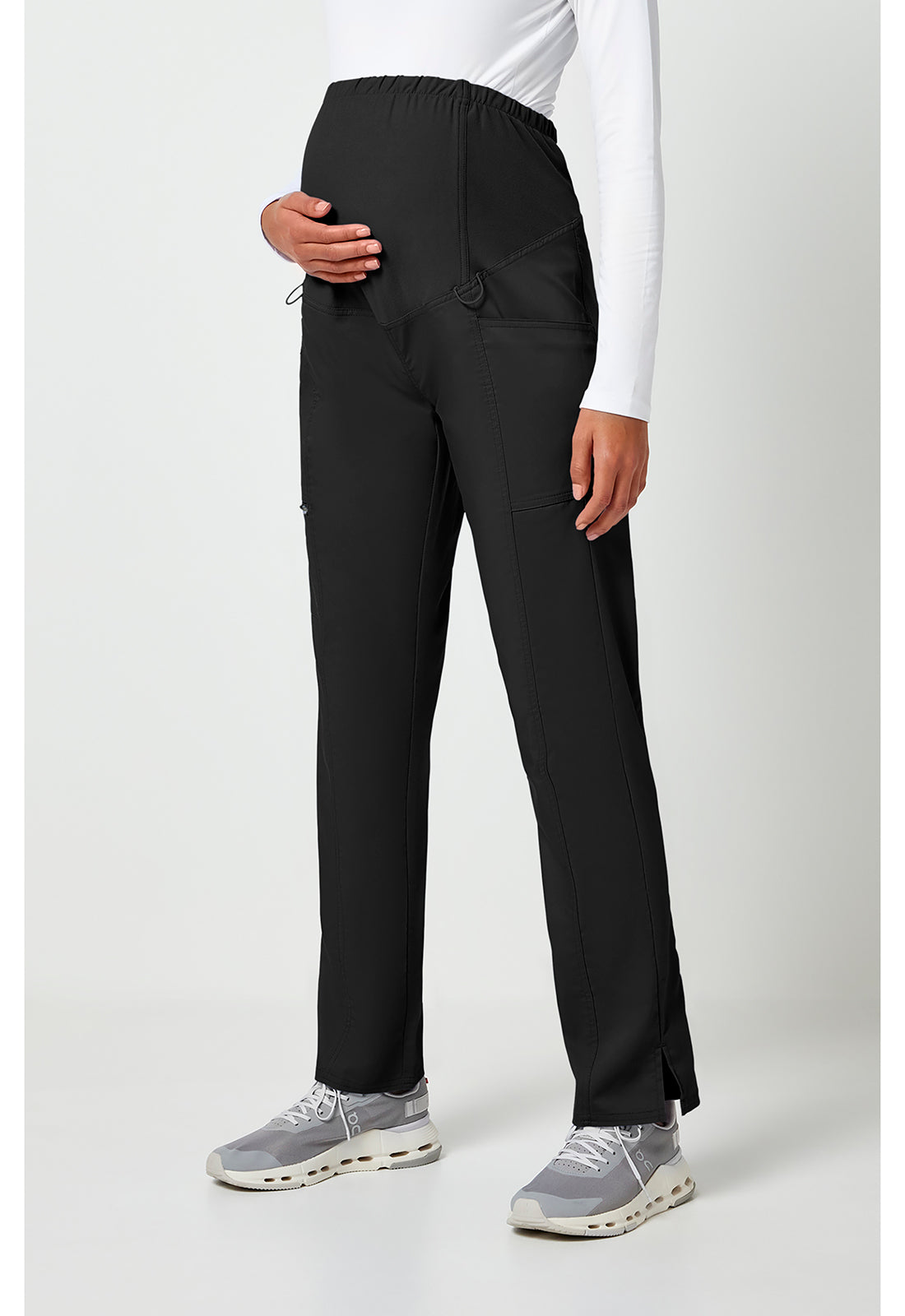 Cherokee Workwear Rechte zwangerschapsbroek met gebreid buikpaneel en 2-way stretch WWE155