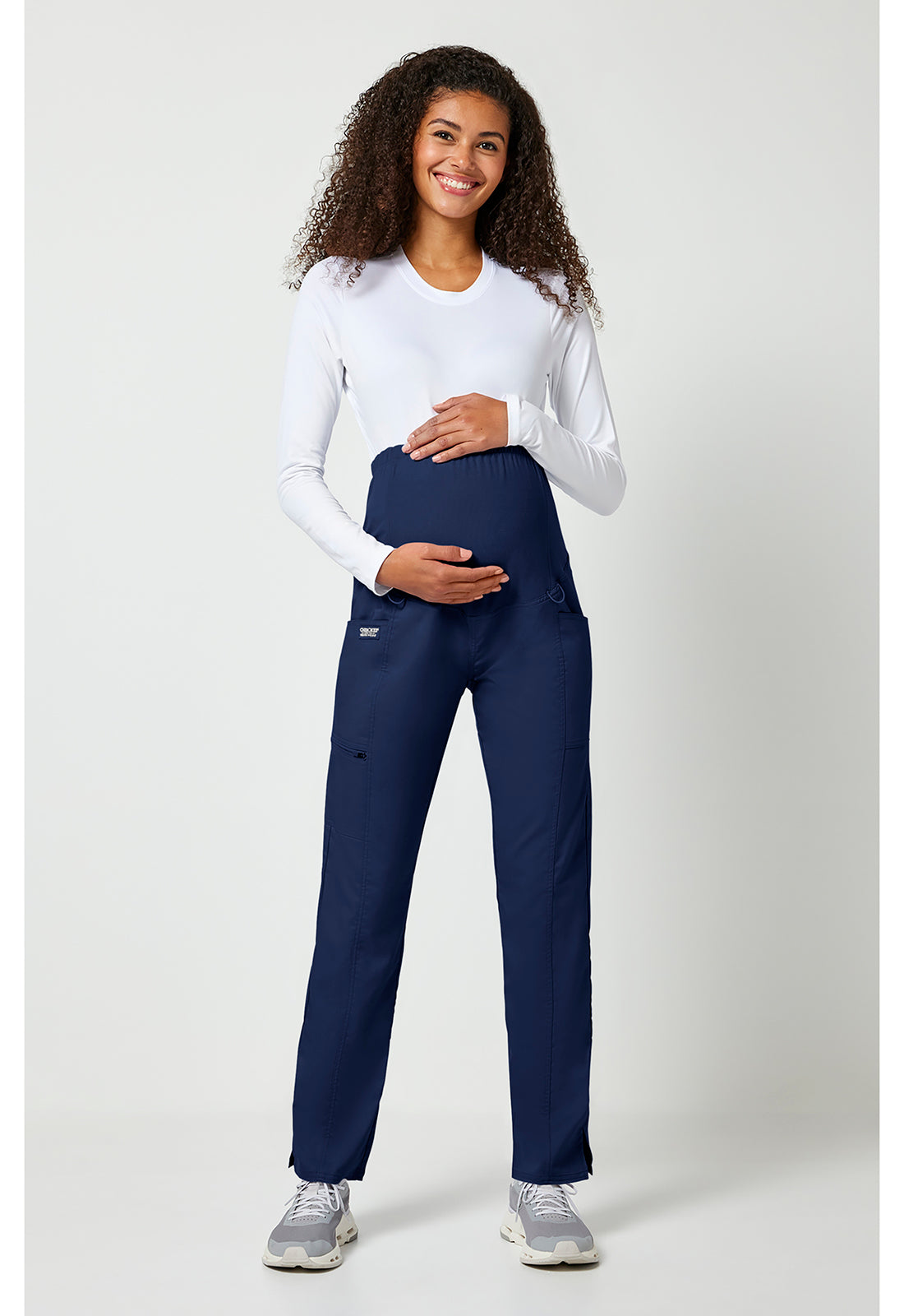 Cherokee Workwear Rechte zwangerschapsbroek met gebreid buikpaneel en 2-way stretch WWE155