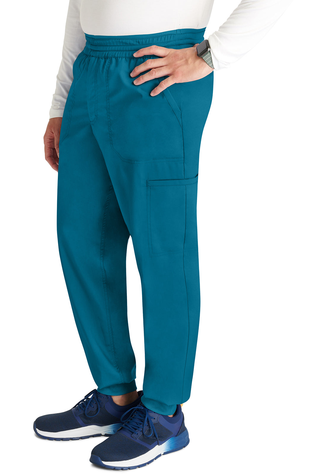 Cherokee Workwear Heren joggingbroek met meshdetails en taps toelopende pijpen WWE251