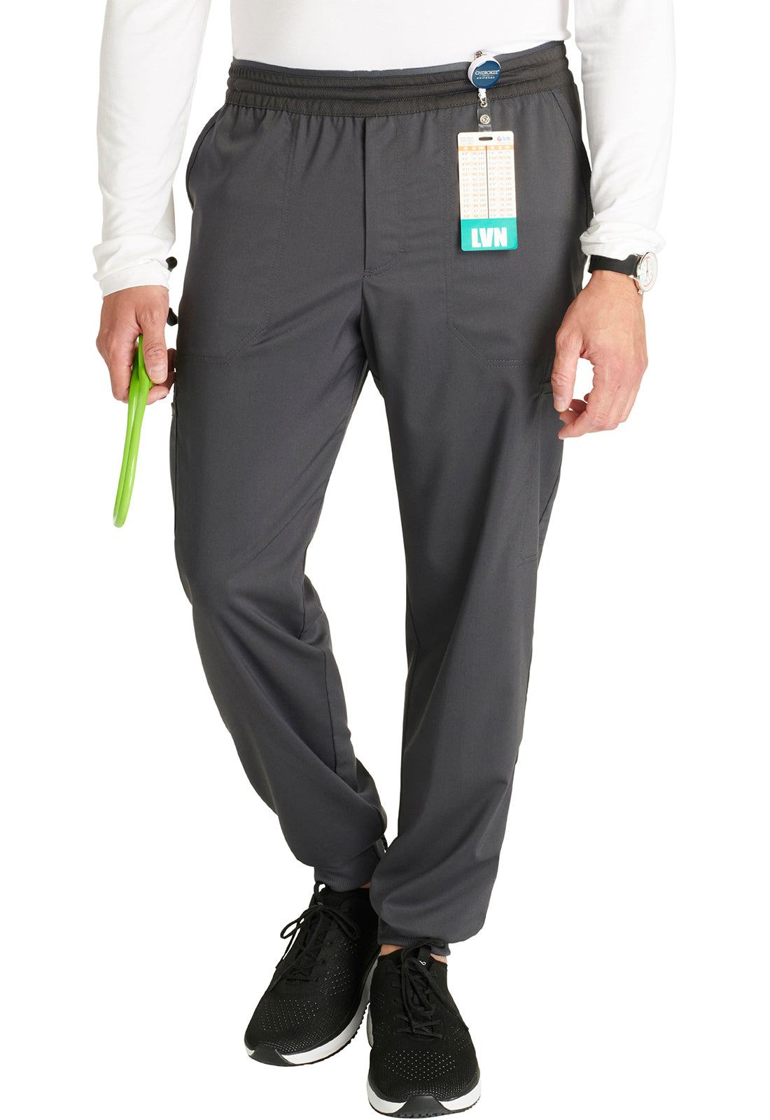 Cherokee Workwear Heren joggingbroek met meshdetails en taps toelopende pijpen WWE251