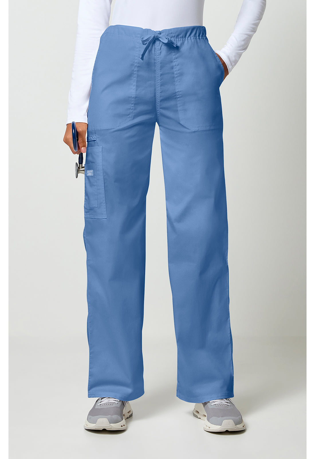 Unisex cargo broek met trekkoord met rechte pijpen en Core Stretch WWE4043