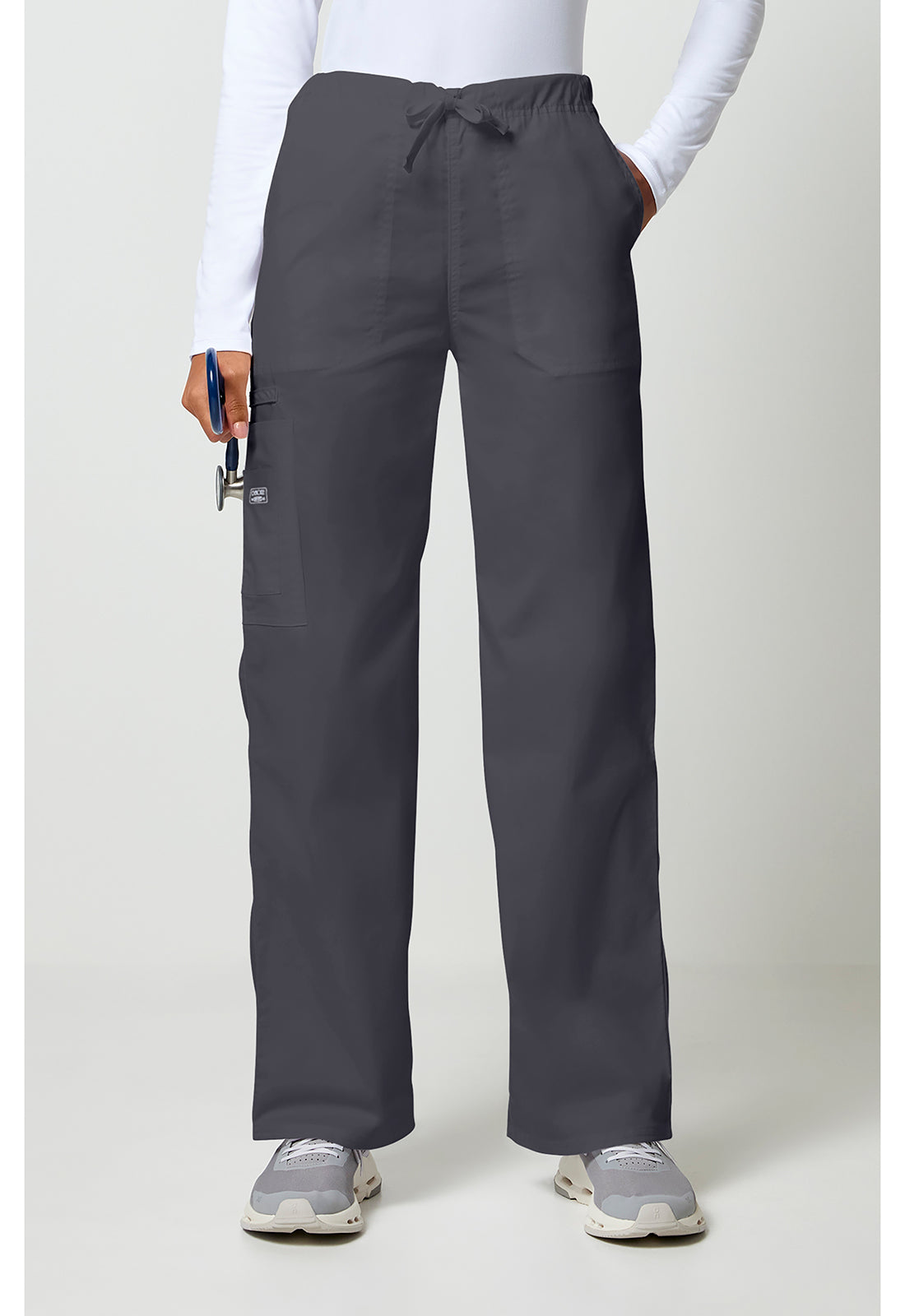 Unisex cargo broek met trekkoord met rechte pijpen en Core Stretch WWE4043
