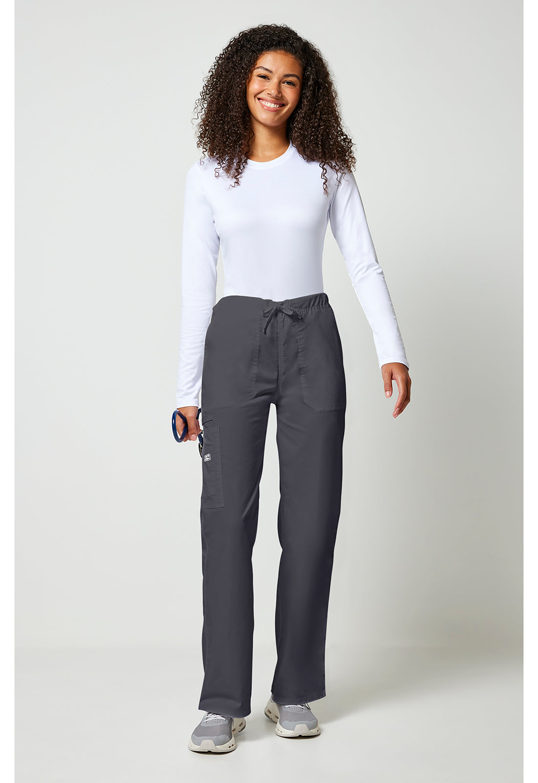 Unisex cargo broek met trekkoord met rechte pijpen en Core Stretch WWE4043