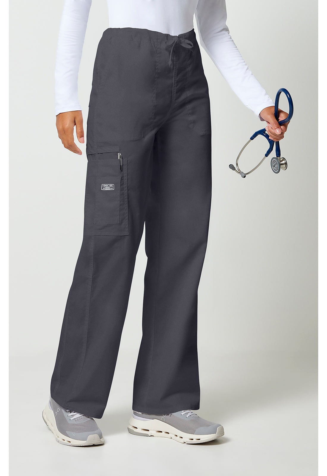 Unisex cargo broek met trekkoord met rechte pijpen en Core Stretch WWE4043
