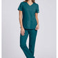 Cherokee Workwear Middelhoge taille, slim fit, rechte broek met trekkoord met elastische tailleband en 2-way stretch WWE4203