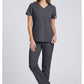 Cherokee Workwear Middelhoge taille, slim fit, rechte broek met trekkoord met elastische tailleband en 2-way stretch WWE4203