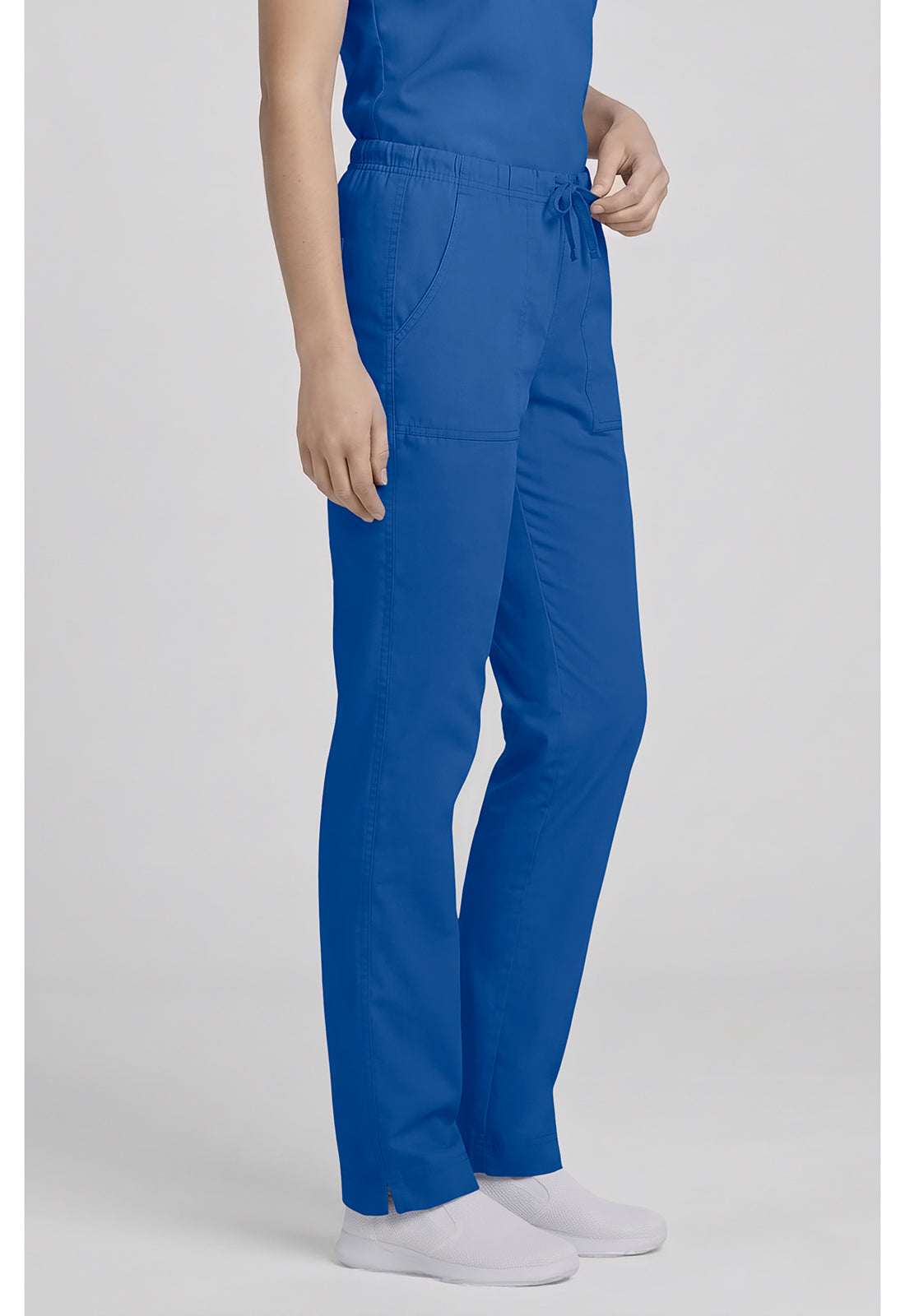 Cherokee Workwear Middelhoge taille, slim fit, rechte broek met trekkoord met elastische tailleband en 2-way stretch WWE4203