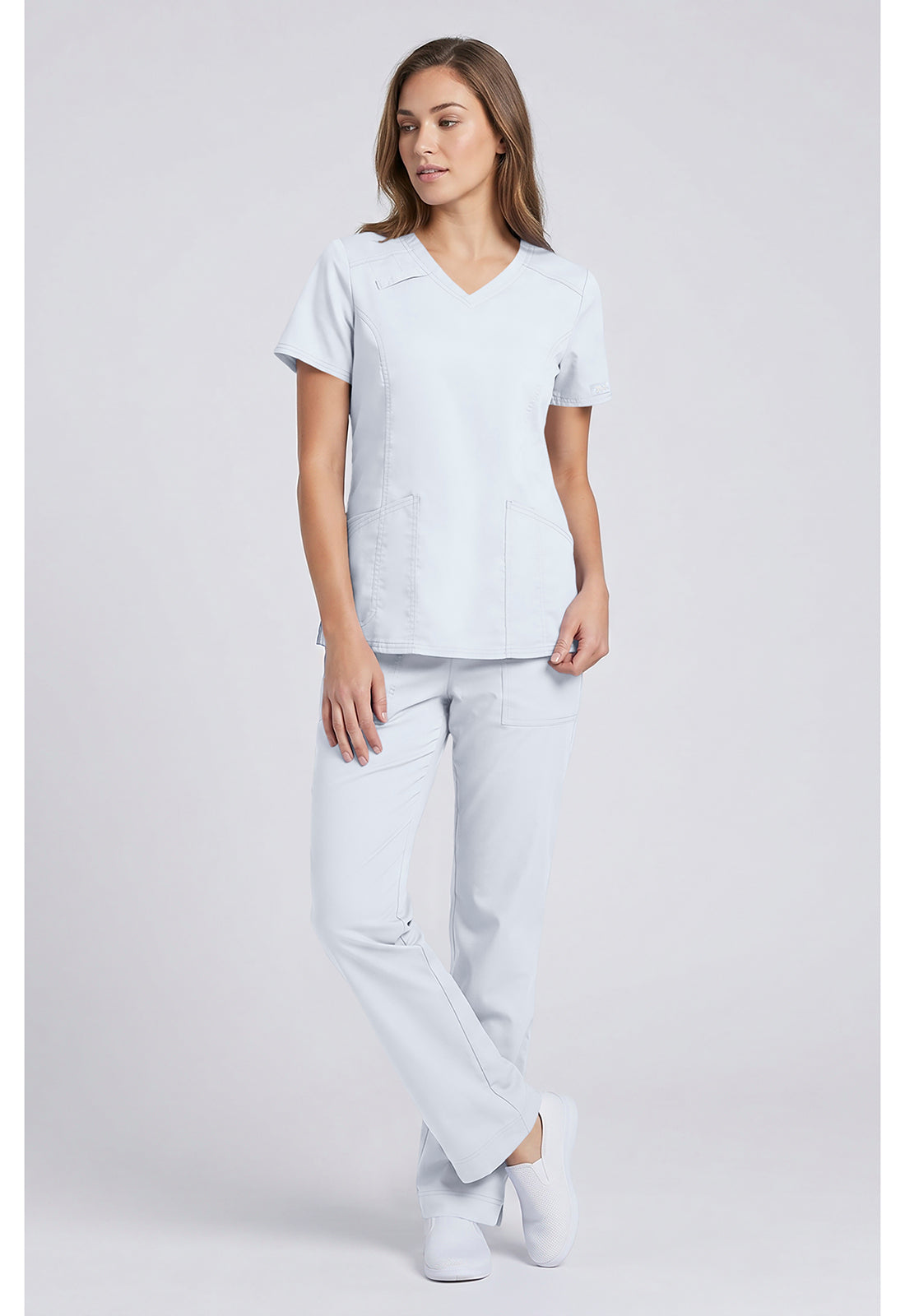Cherokee Workwear Middelhoge taille, slim fit, rechte broek met trekkoord met elastische tailleband en 2-way stretch WWE4203