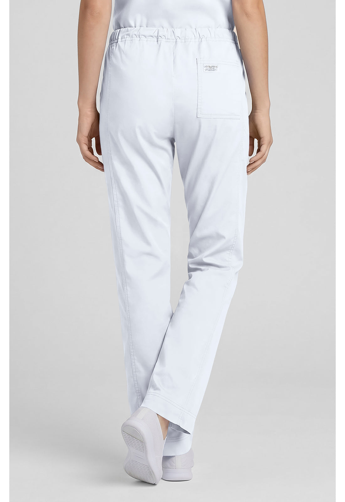 Cherokee Workwear Middelhoge taille, slim fit, rechte broek met trekkoord met elastische tailleband en 2-way stretch WWE4203