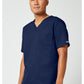 Unisex V-hals top met traditionele pasvorm en 2-way stretch