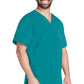 Unisex V-hals top met traditionele pasvorm en 2-way stretch