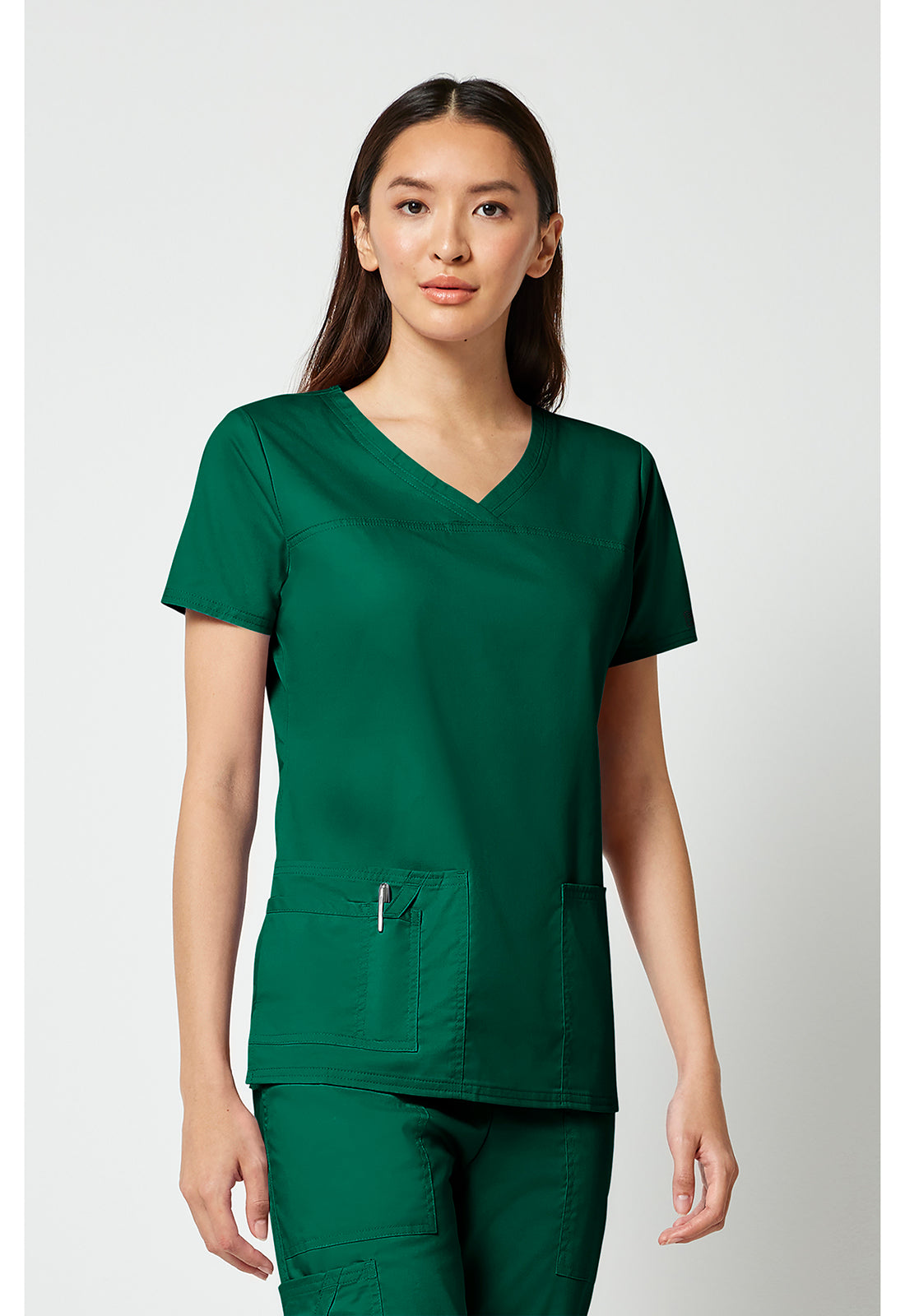 Cherokee Workwear Top met V-hals met gekruiste voorpanden en 2-way stretch WWE4727